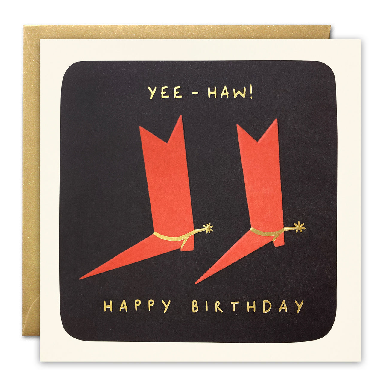 T4949 - Yee-Haw Boots Birthday Square Peg Card