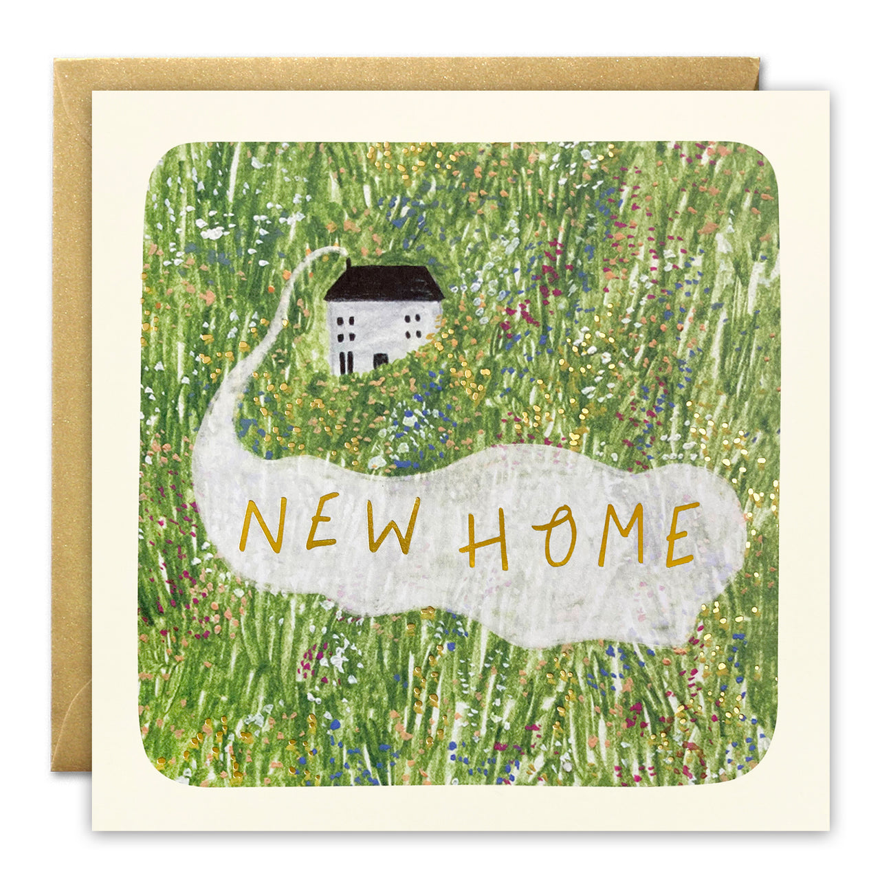 T4952 - Wild Flowers House New Home Square Peg Card
