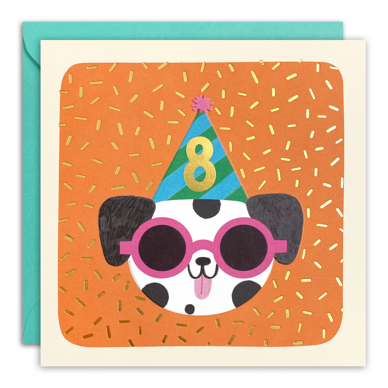 T4959 - Age 8 Dog Square Peg Card