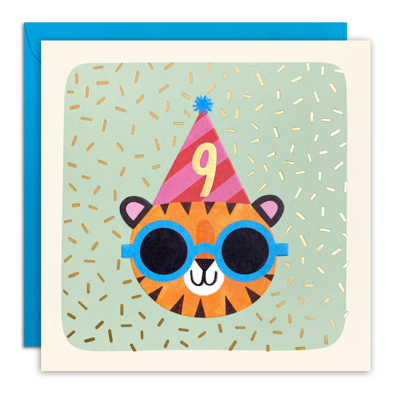 T4960 - Age 9 Tiger Square Peg Card