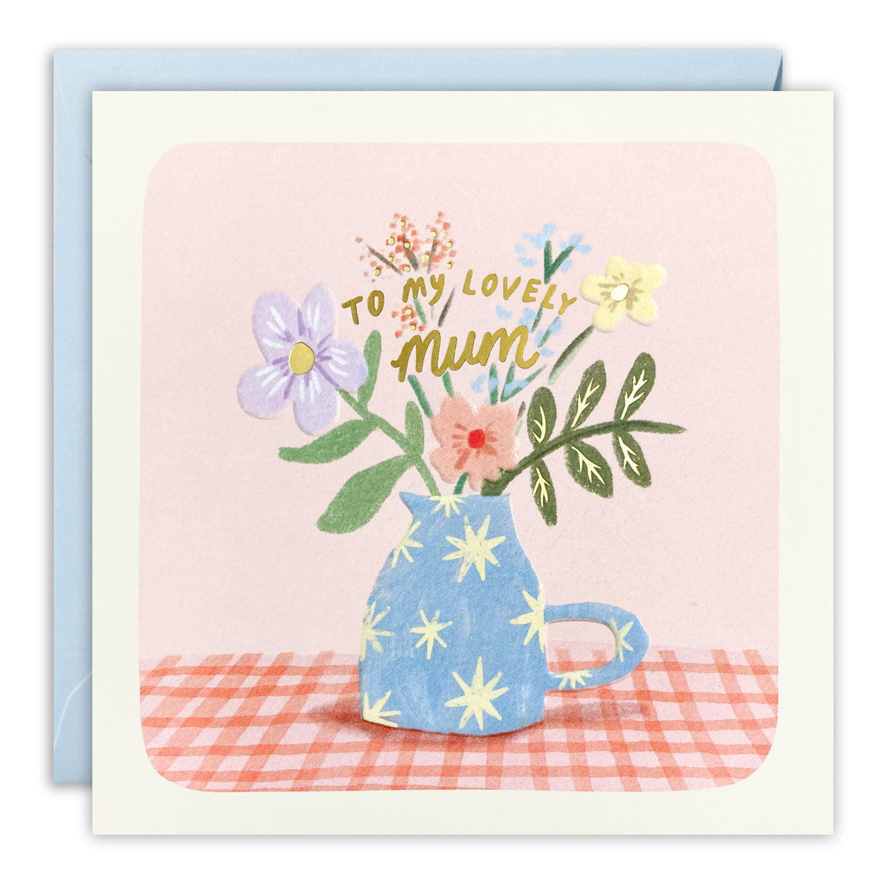 T4982 - Lovely Mum Flower Jug Square Peg Card
