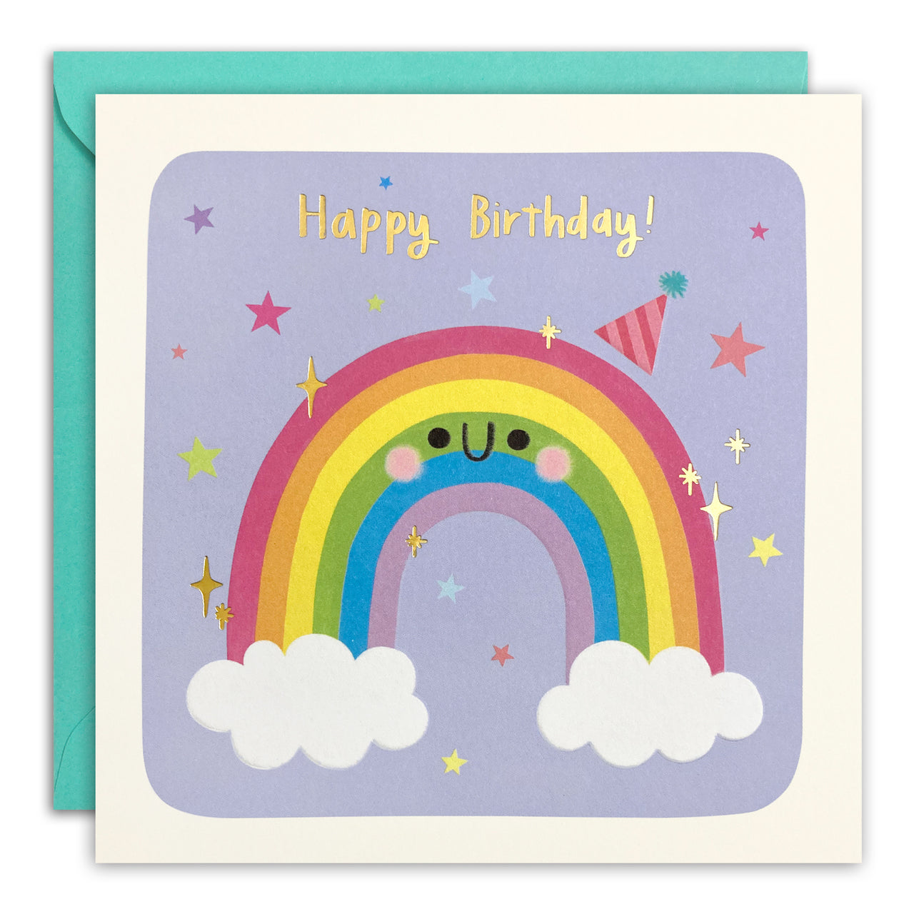 T4993 - Rainbow Birthday Square Peg Card