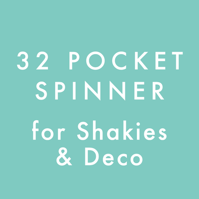 32 Pocket 5" x 5" Card Spinner White