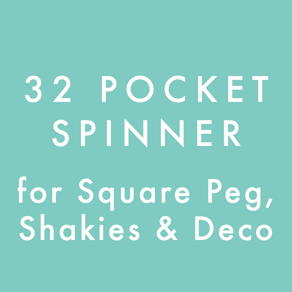 32 Pocket 5" x 5" Card Spinner White