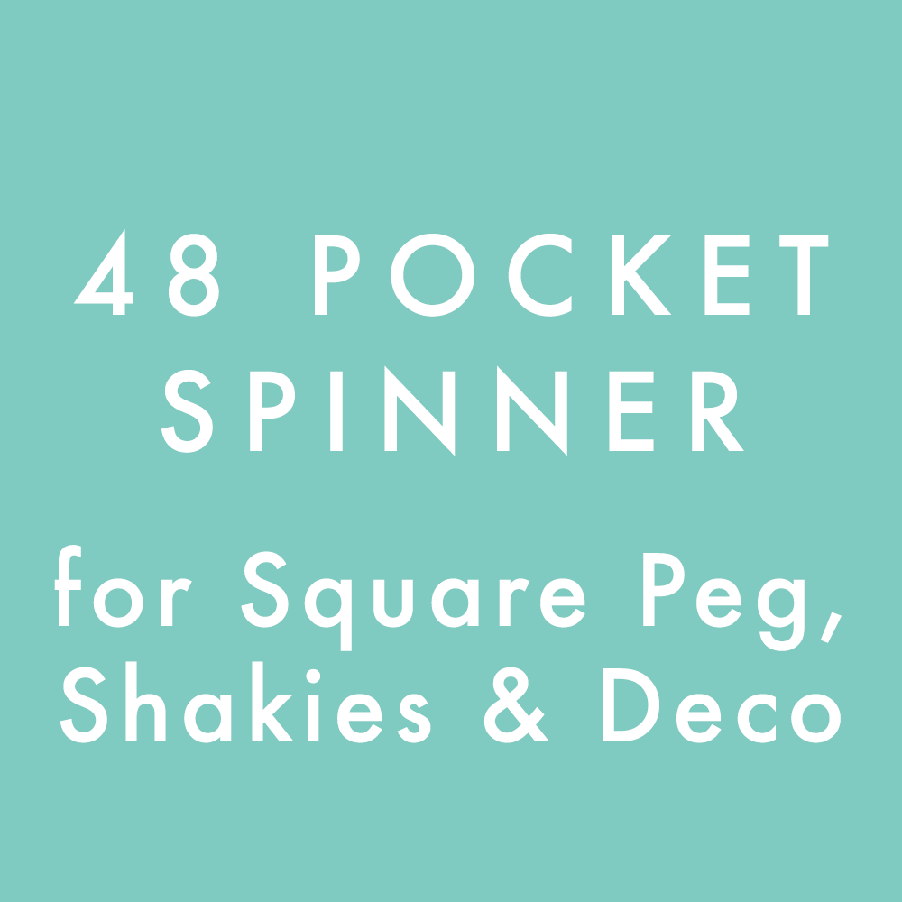 48 Pocket 5" x 5" Card Spinner White