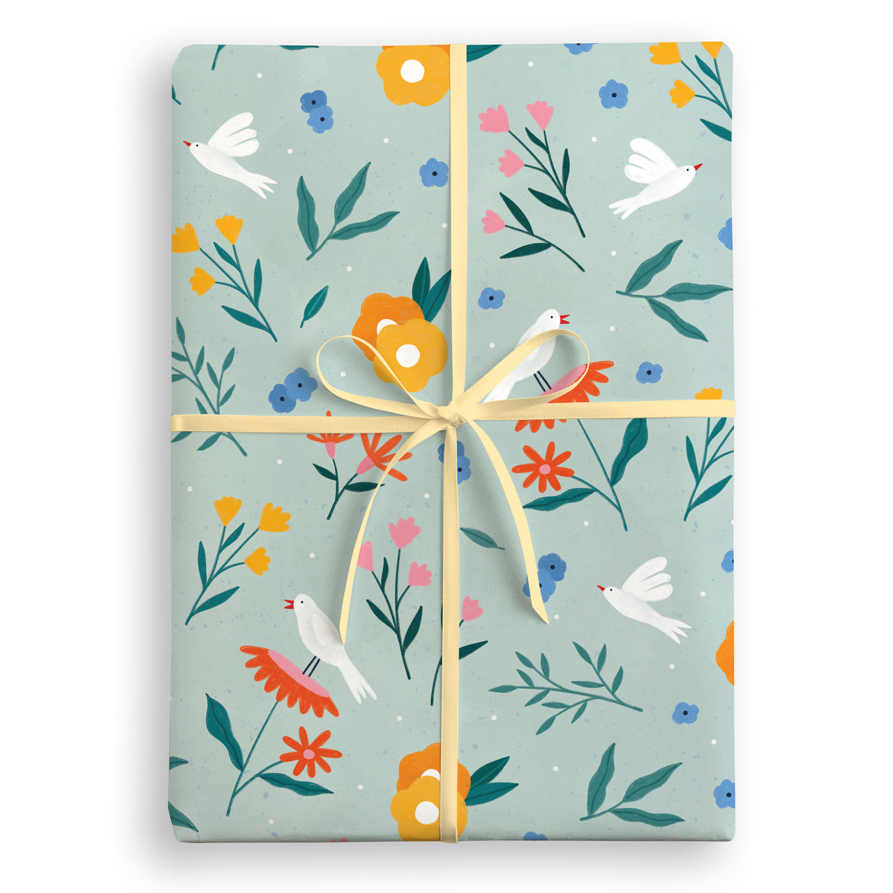W4438 - Birds and Flowers Wrapping Paper