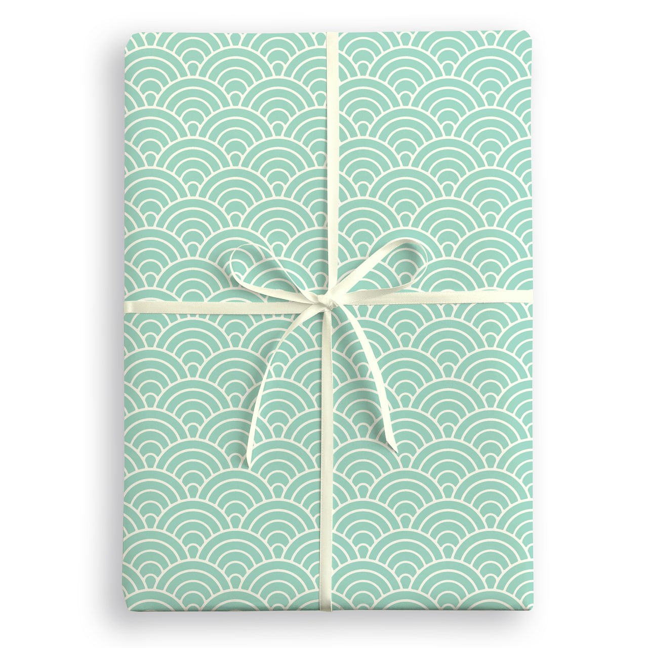 W4578 - Turquoise Arcs Deco Wrapping paper