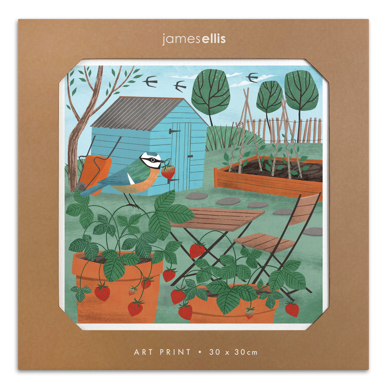 Y4519 - Strawberry Pots Print