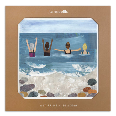Y4525 - Wild Sea Swimmers Print