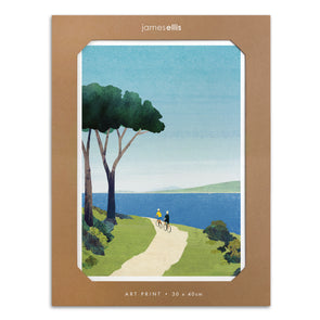 Y4715 - Cycling by the Sea Print