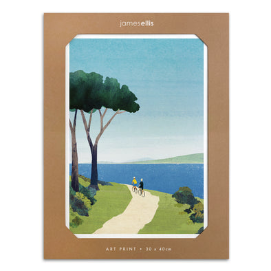 Y4715 - Cycling by the Sea Print