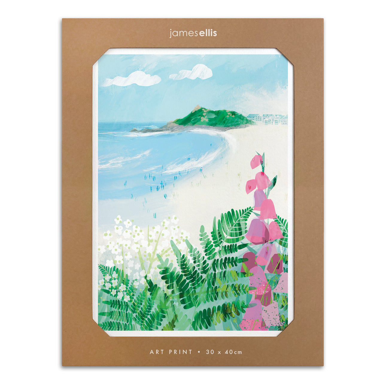 Y4796 - Porthmeor from the Coast Path Print