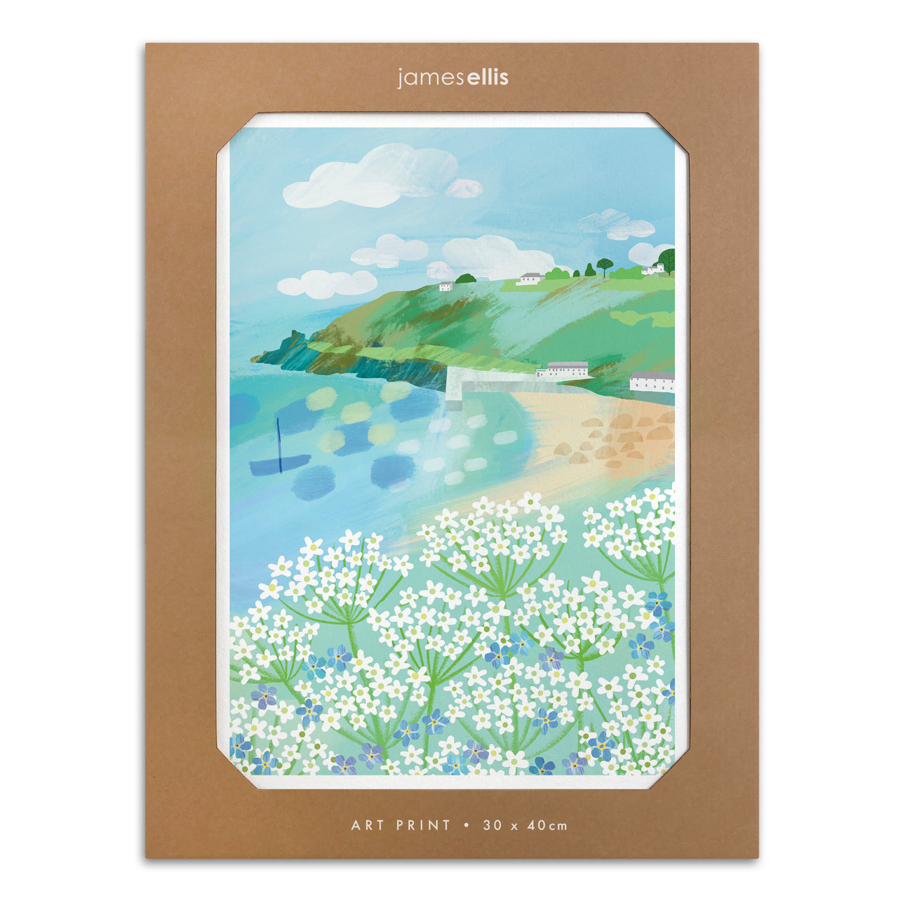 Y4798 - Sunny Cornish Cove Print