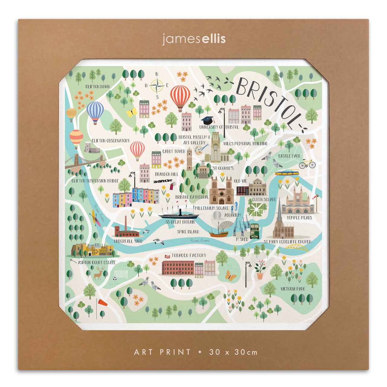 Y4836 - Map of Bristol Print