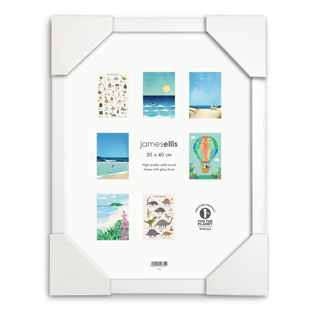 YFR1 - White Wood Frame 30 x 40 cm