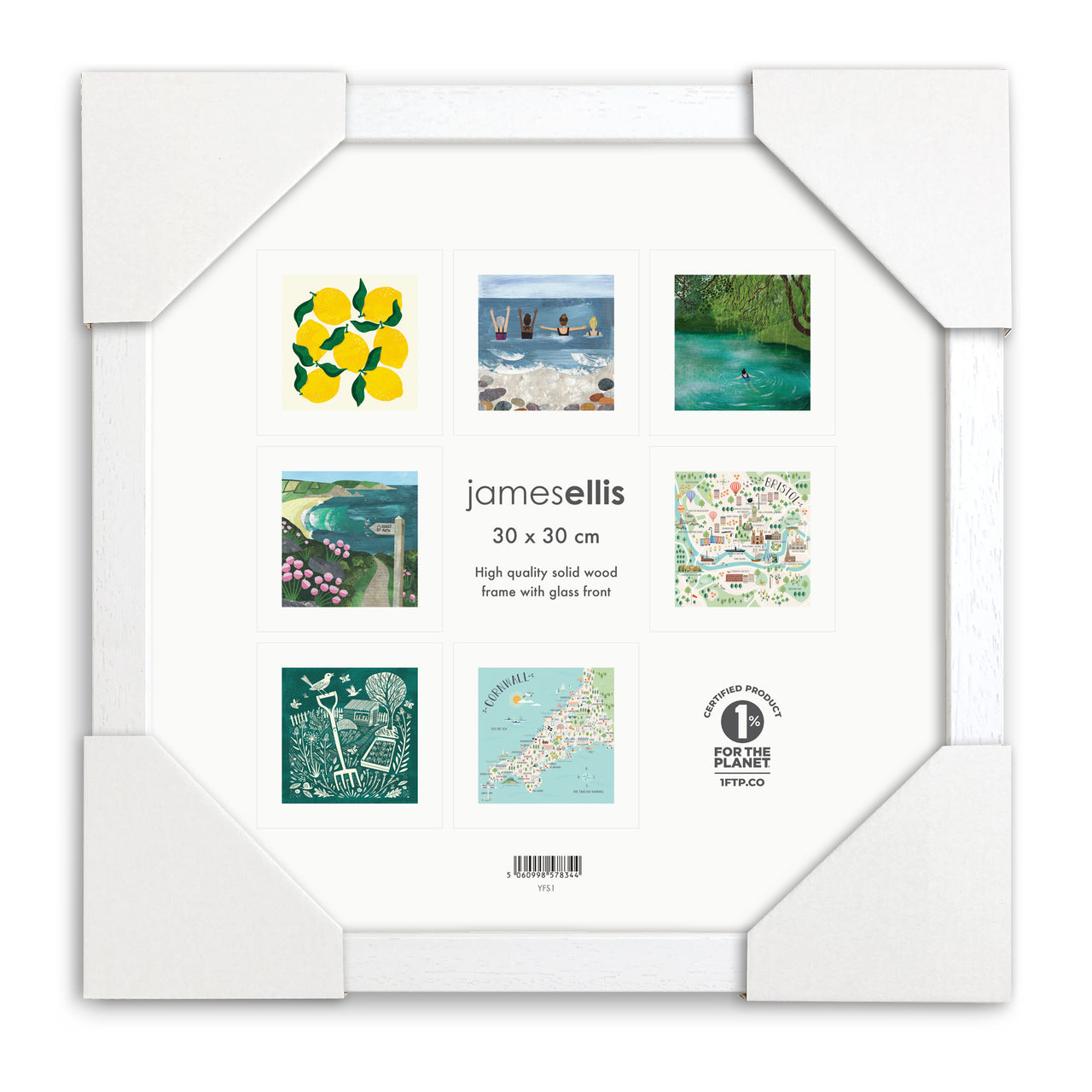 YFS1 - White Wood Frame 30 x 30 cm