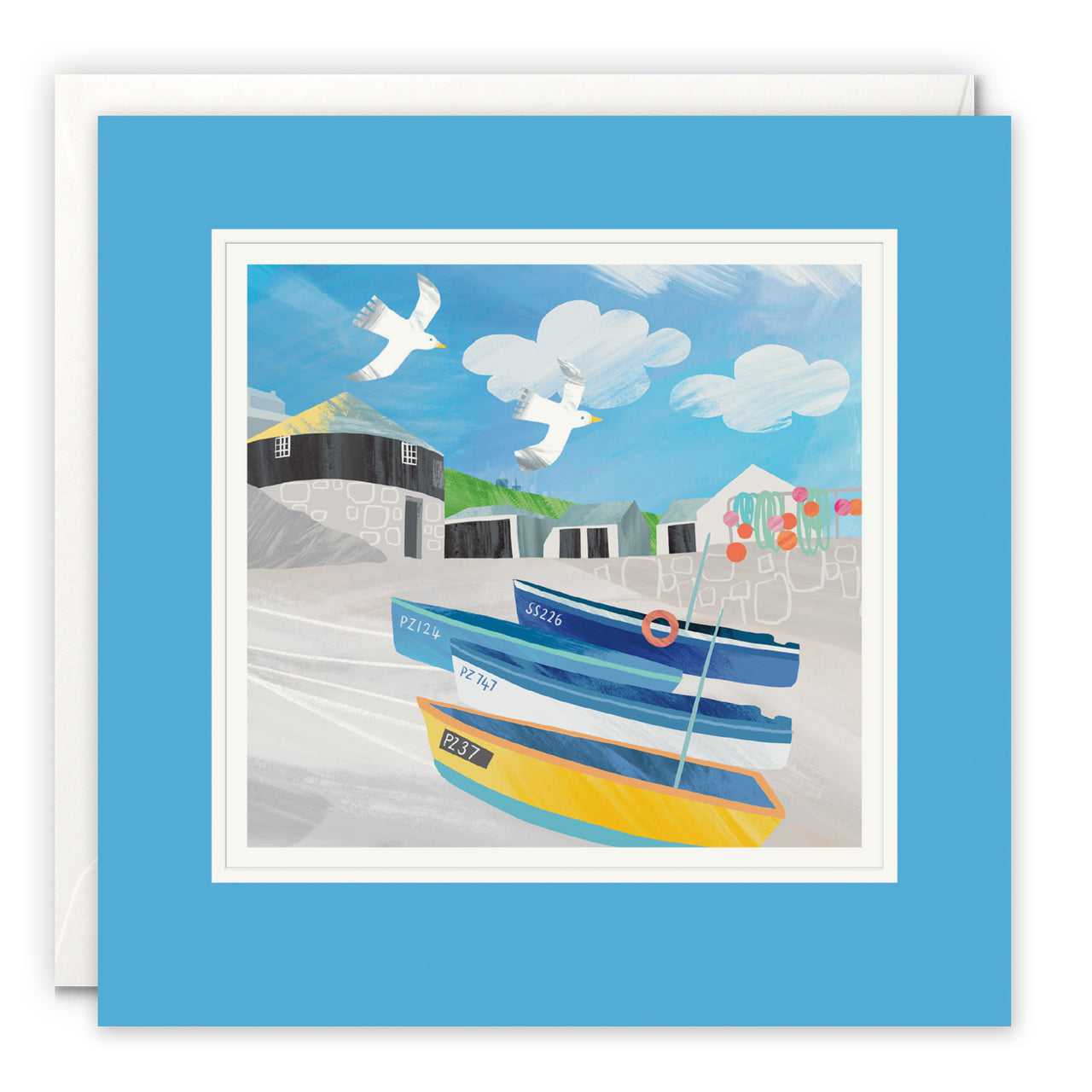 L4828 - Boats on Sennen Slipway Paintworks Card