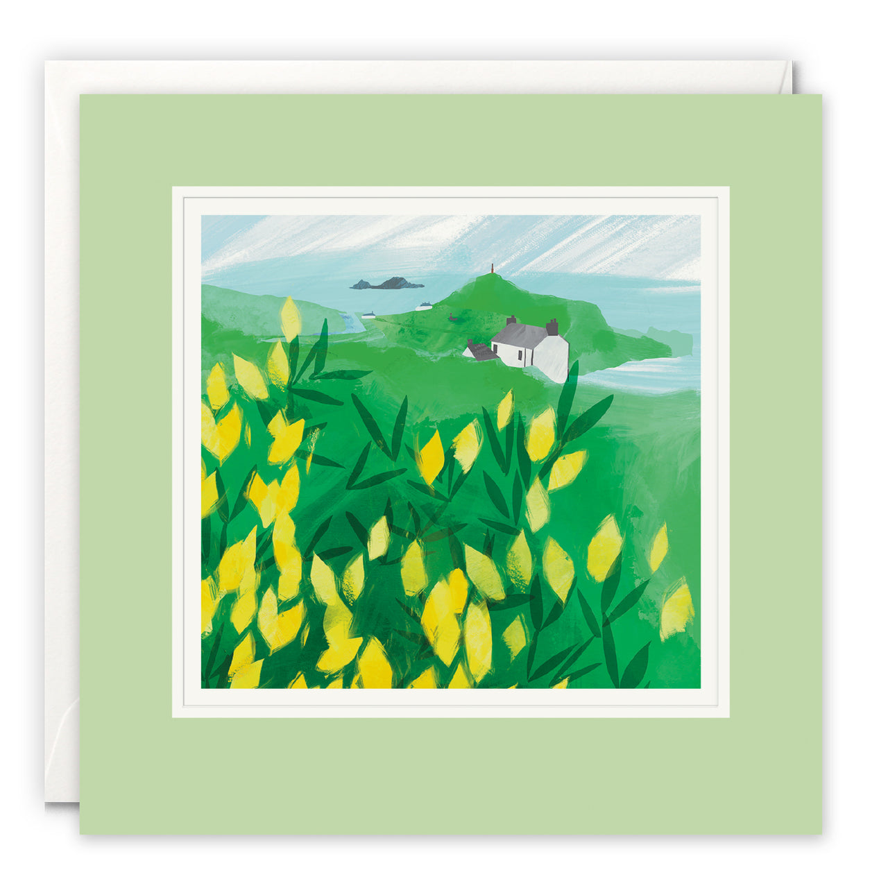 L4829 - Golden Gorse Cape Cornwall Paintworks Card