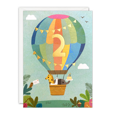 HC4089 - Age 2 Balloon Acorns Card