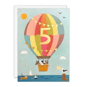 HC4092 - Age 5 Balloon Acorns Card