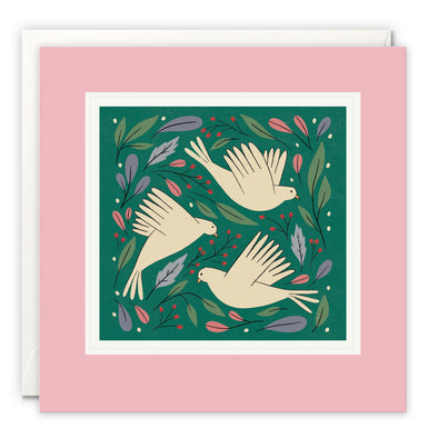 L3830 - Three Happy Doves Paintworks Card