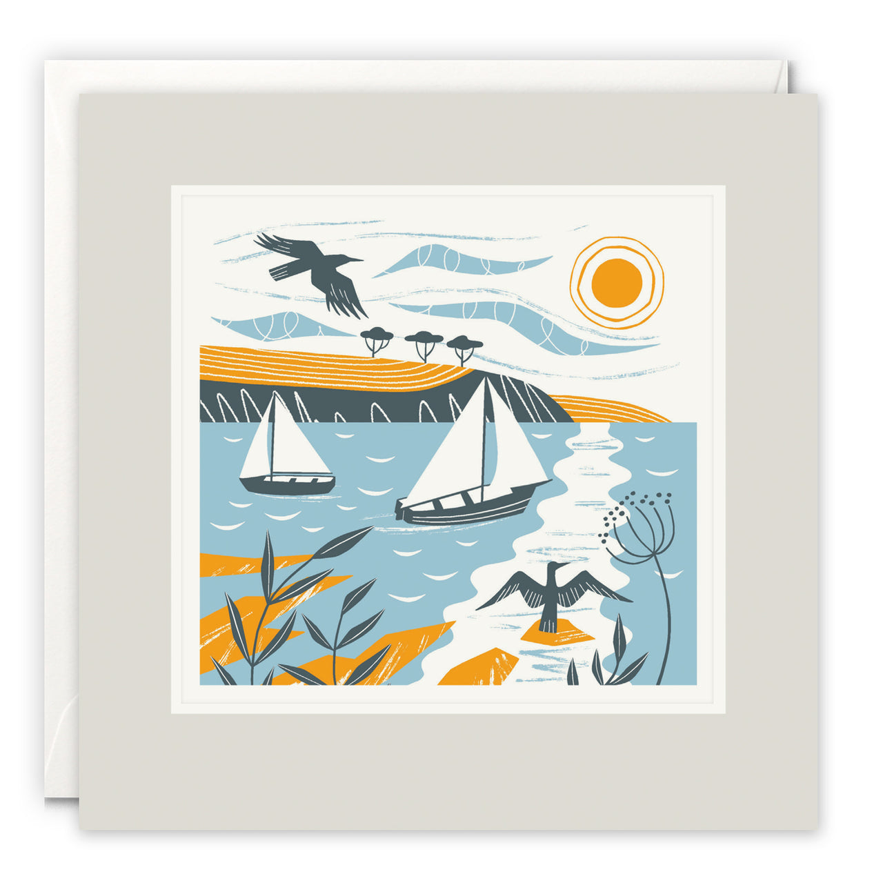 L3857 - Maenporth Sailing Paintworks Card