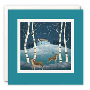 L3973 - Reindeers Amongst the Silver Birch Paintworks Card