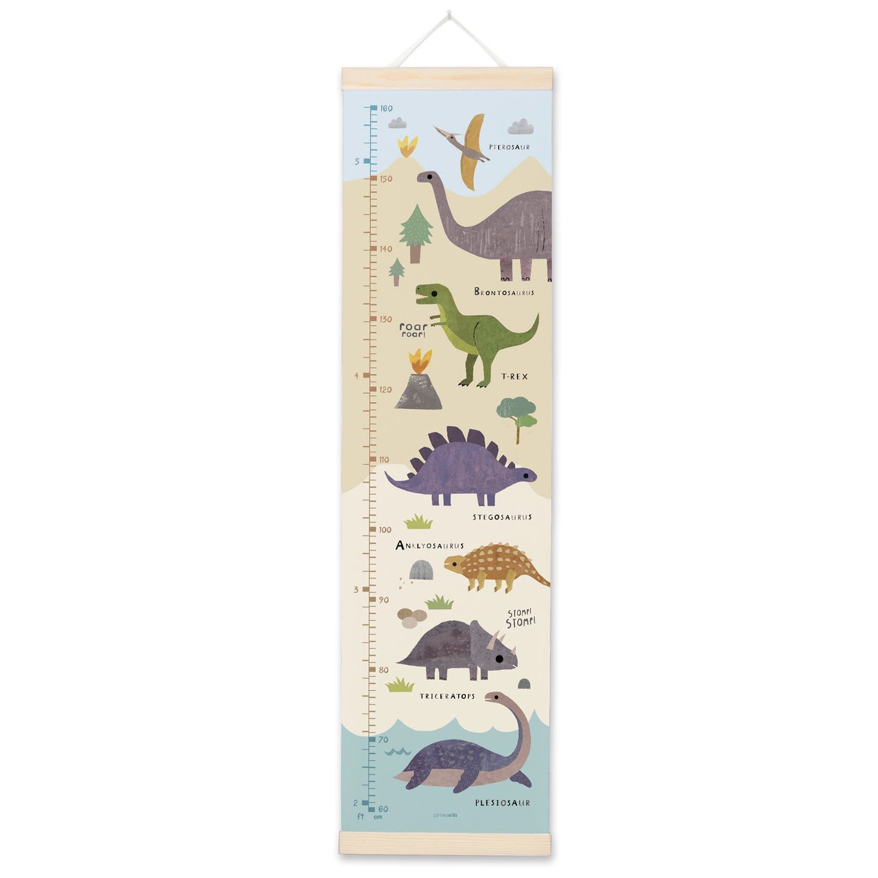 MBHC3635 - Dinosaur Landscape Height Chart