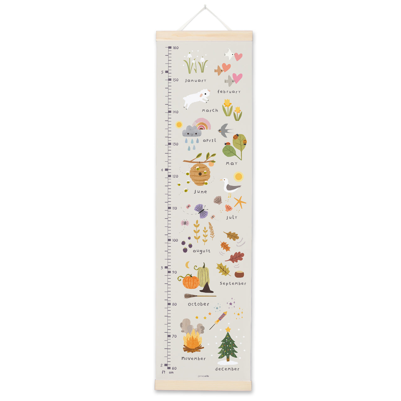 MBHC3795 - Months of the Year Height Chart
