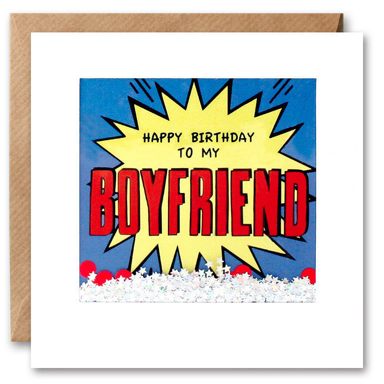 PK2801U - Boyfriend Birthday Kapow Shakies Card (Unwrapped)