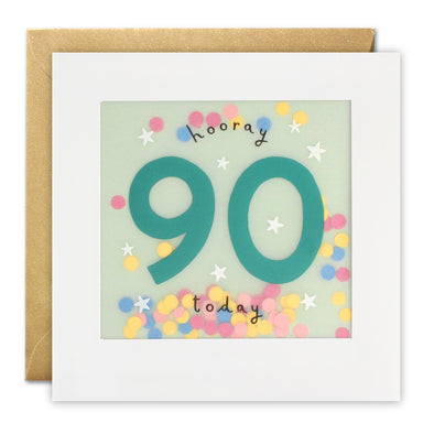 PP3327 - Age 90 Stars Paper Shakies Card