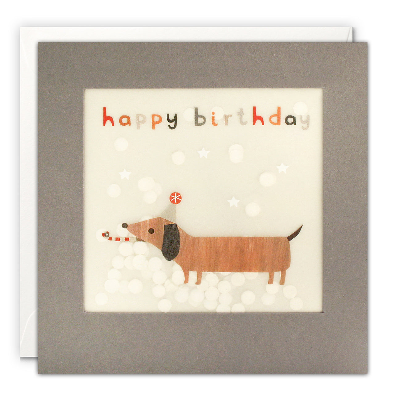 PP3336 - Happy Birthday Dachshund Paper Shakies Card