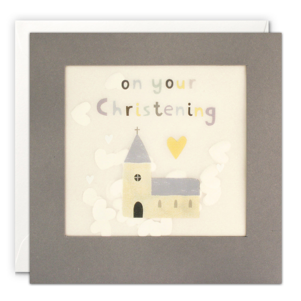 PP3349 - Christening Church Paper Shakies Card