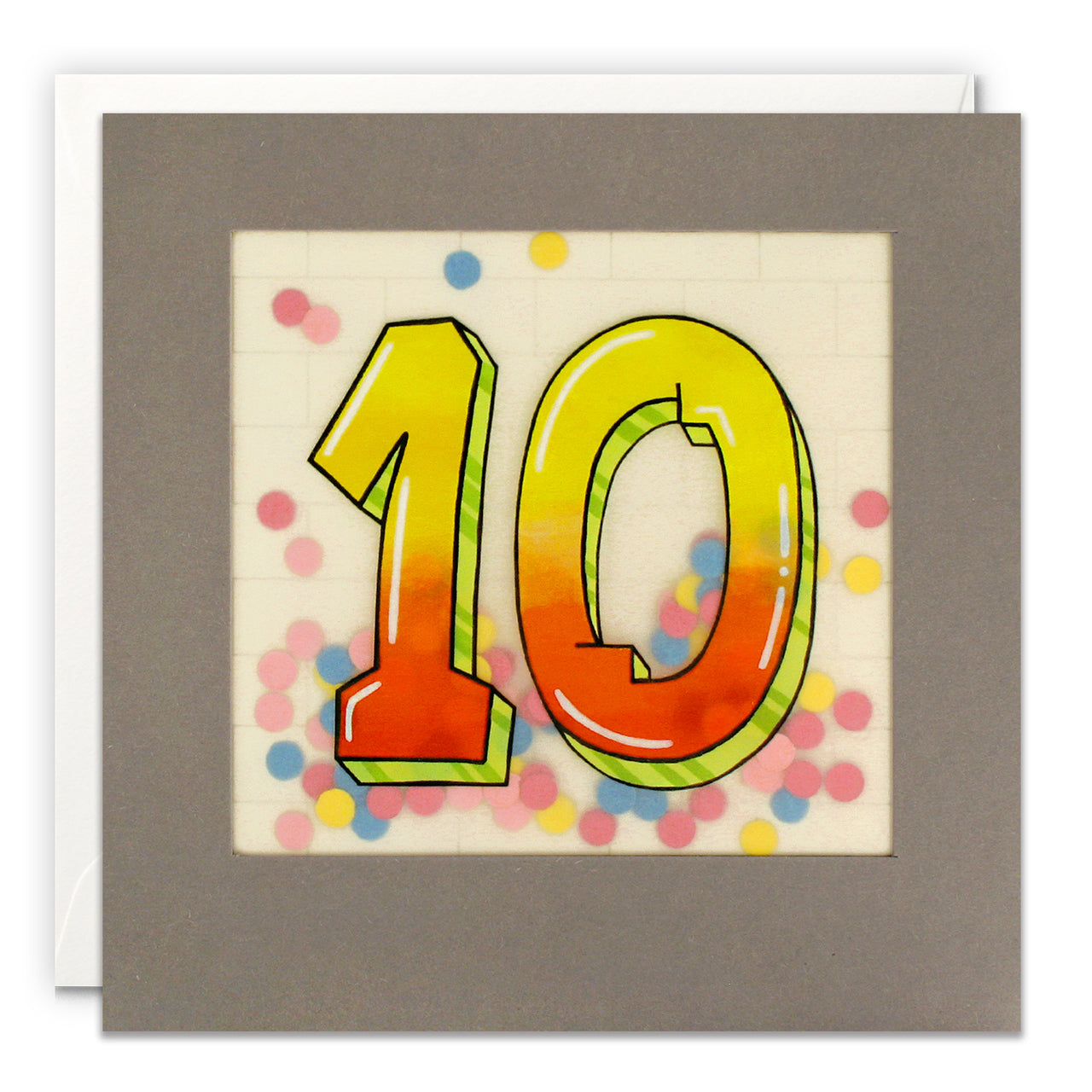 PP3417 - Age 10 Graffiti Paper Shakies Card