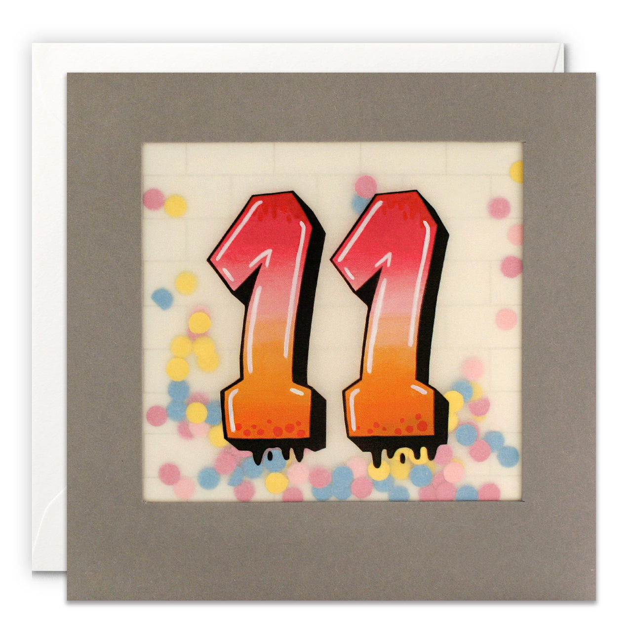 PP3418 - Age 11 Graffiti Paper Shakies Card