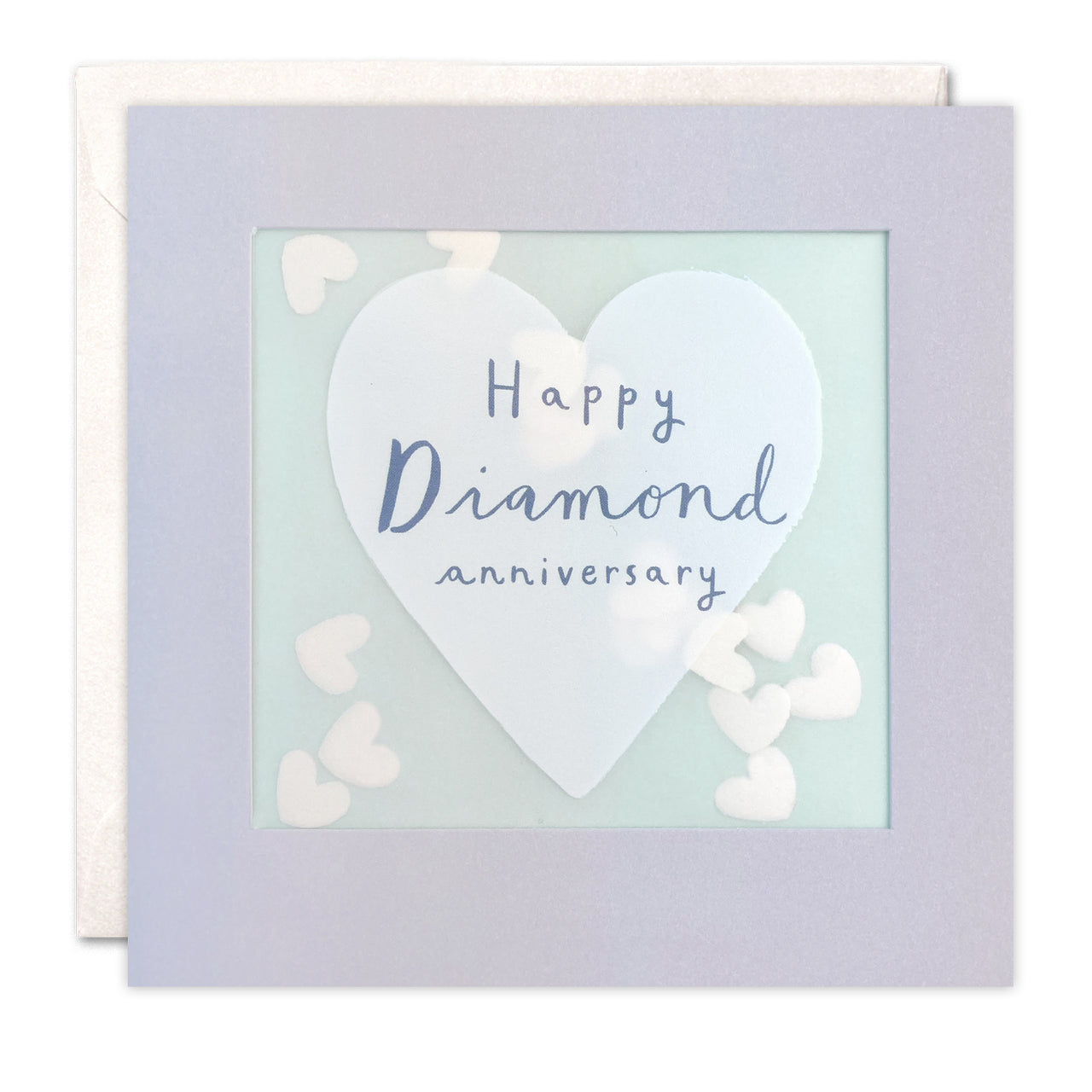 PP3434 - Diamond Anniversary Heart Paper Shakies Card