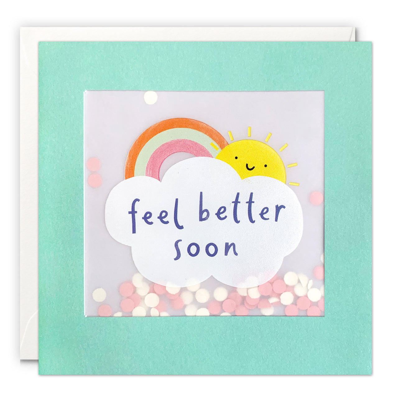 PP3551 - Feel Better Soon Rainbow Paper Shakies Card