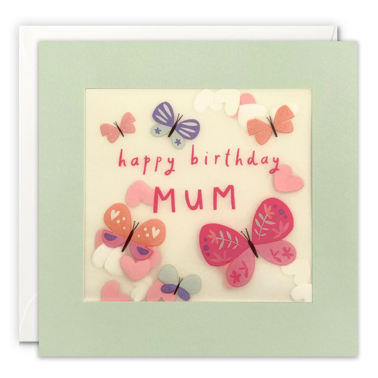 PP3589 - Mum Butterflies Paper Shakies Card