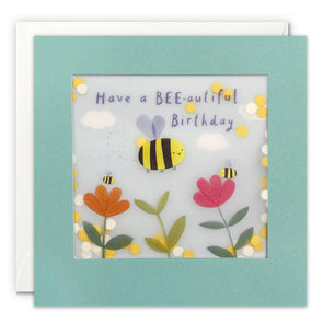 PP3598 - Bee-autiful Birthday Paper Shakies Card