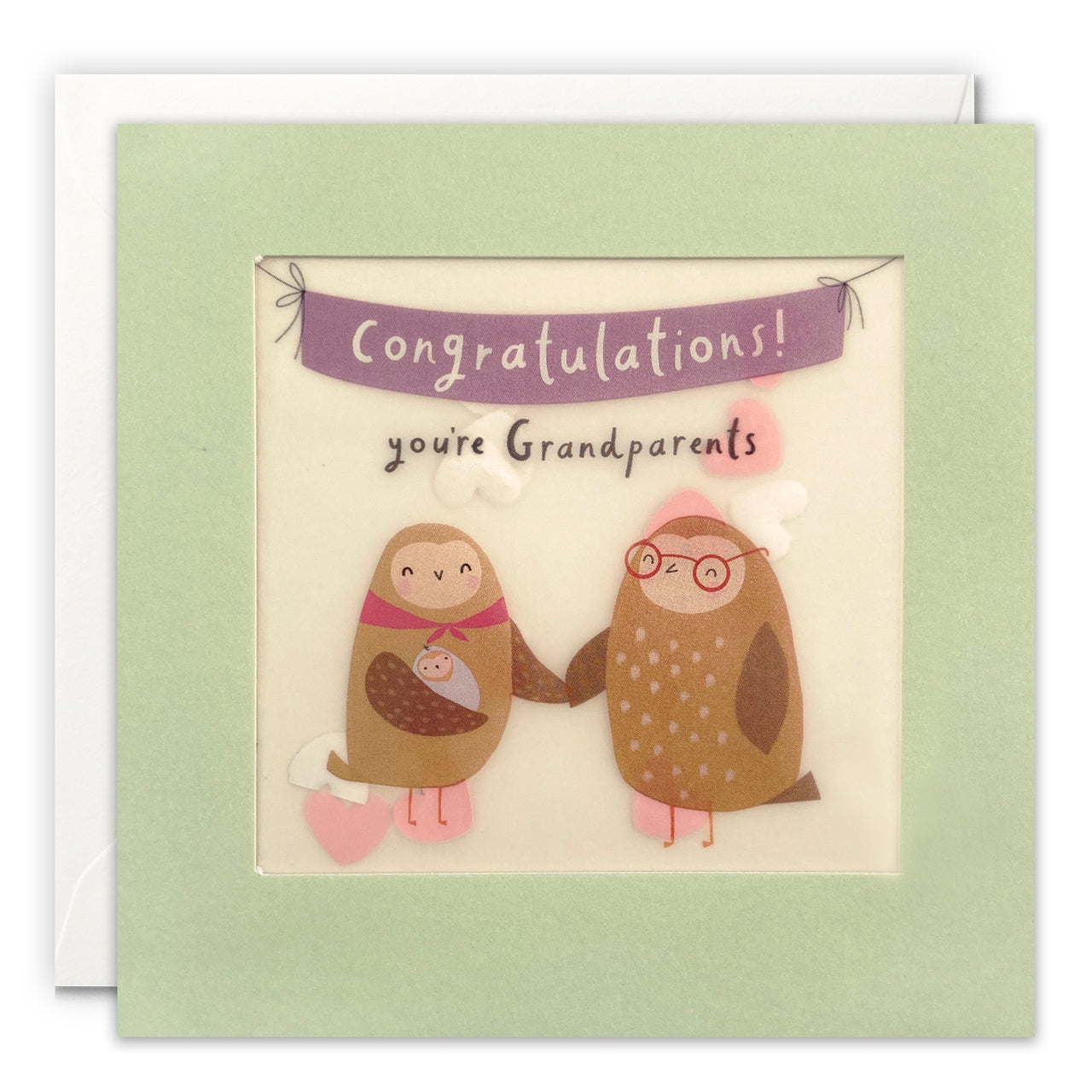 PP3602 - Owl Grandparents Paper Shakies Card