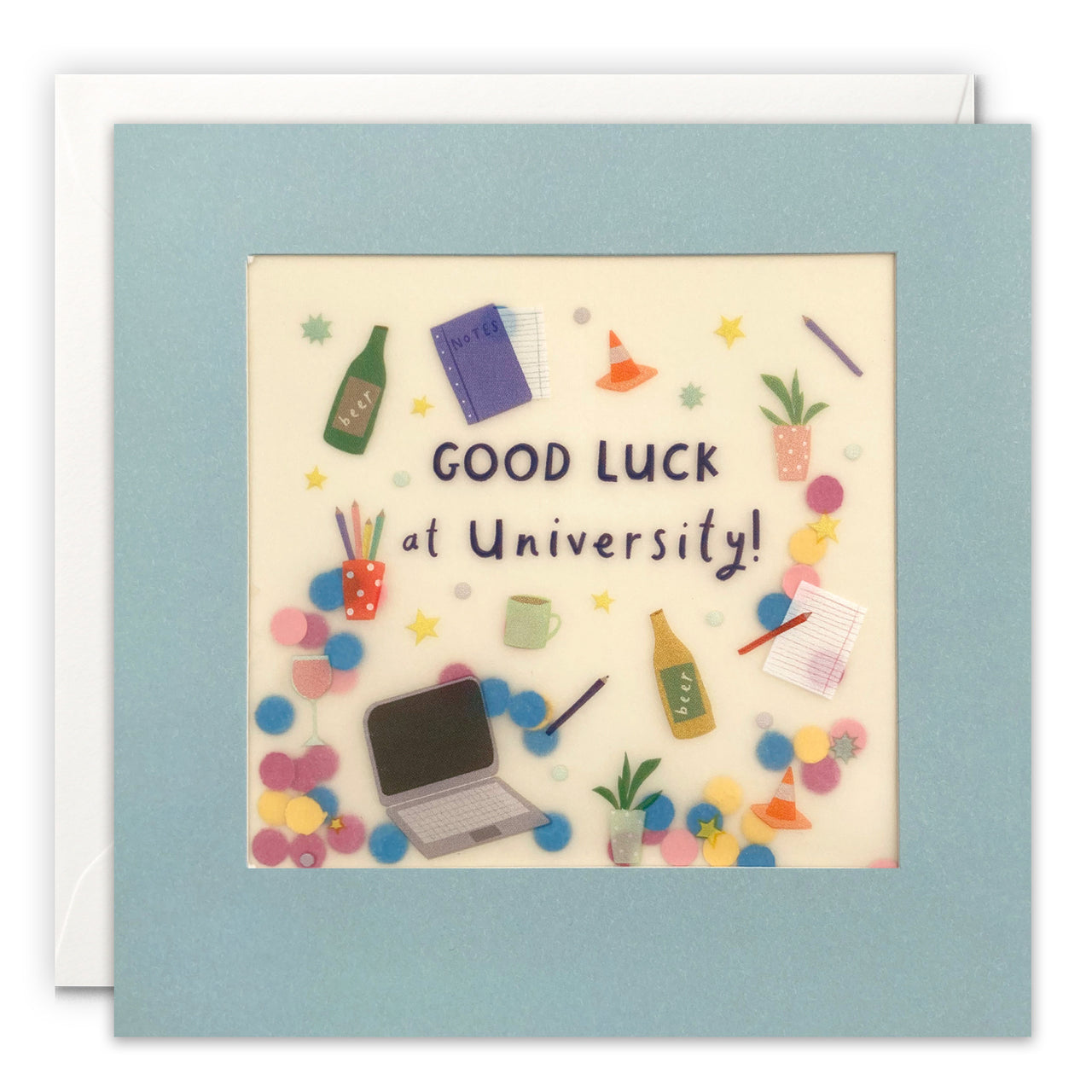PP3603 - Good Luck at University Paper Shakies Card