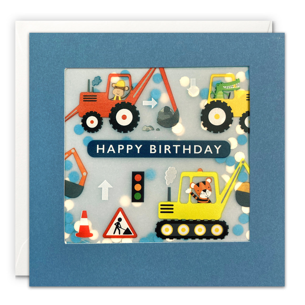 PP3724 - Animals in Diggers Paper Shakies Card