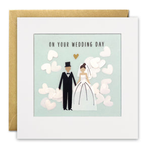 PP3749 - Wedding Couple Paper Shakies Card