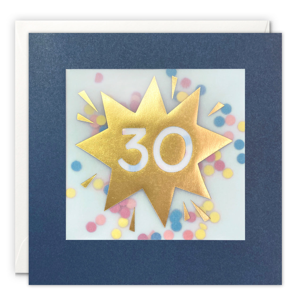 PP3757 - Age 30 Gold Paper Shakies Card