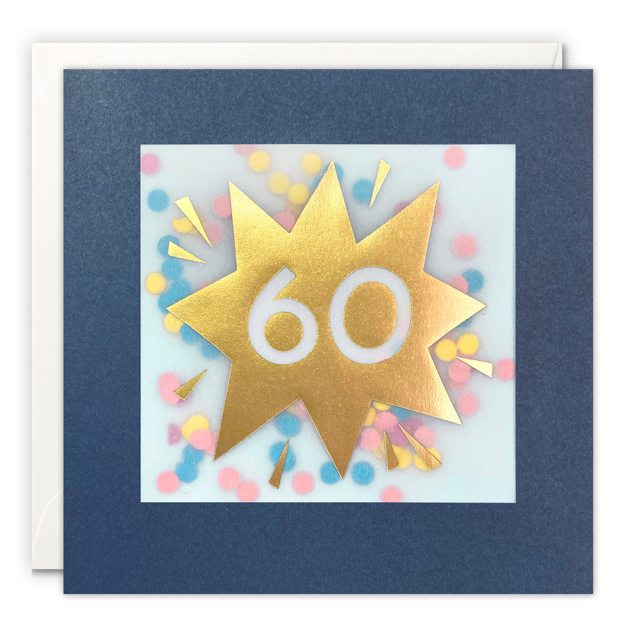 PP3760 - Age 60 Gold Paper Shakies Card