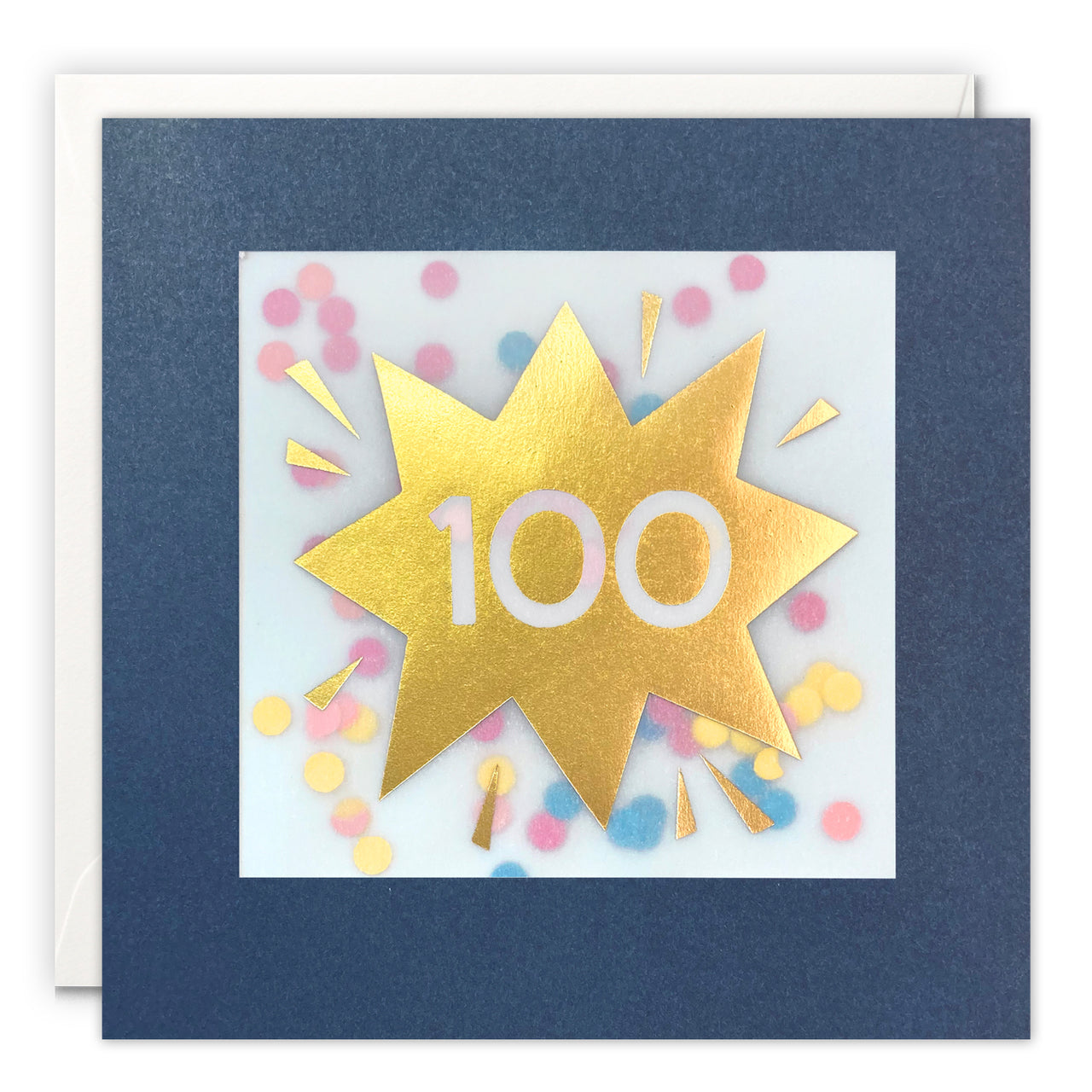 PP3764 - Age 100 Gold Paper Shakies Card