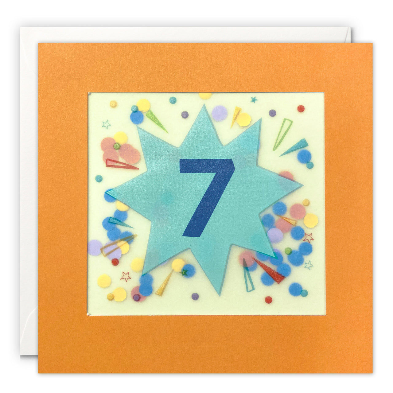 PP3771 - Age 7 Star Paper Shakies Card