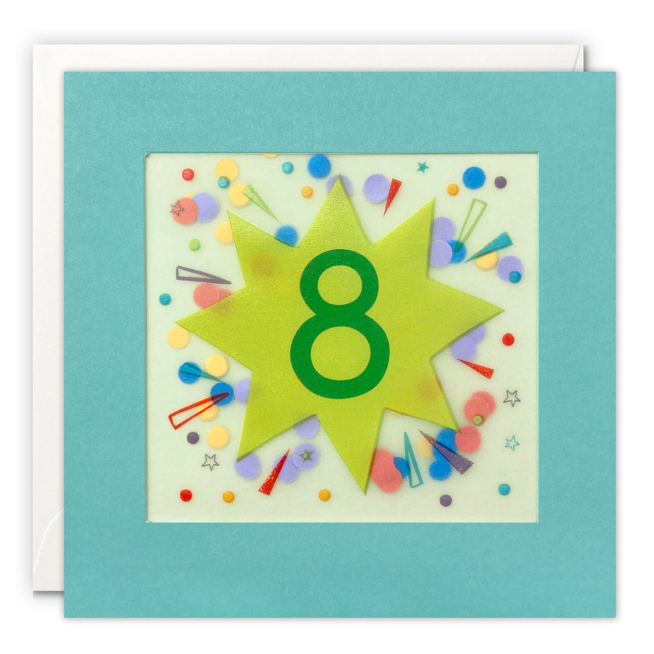 PP3772 - Age 8 Star Paper Shakies Card