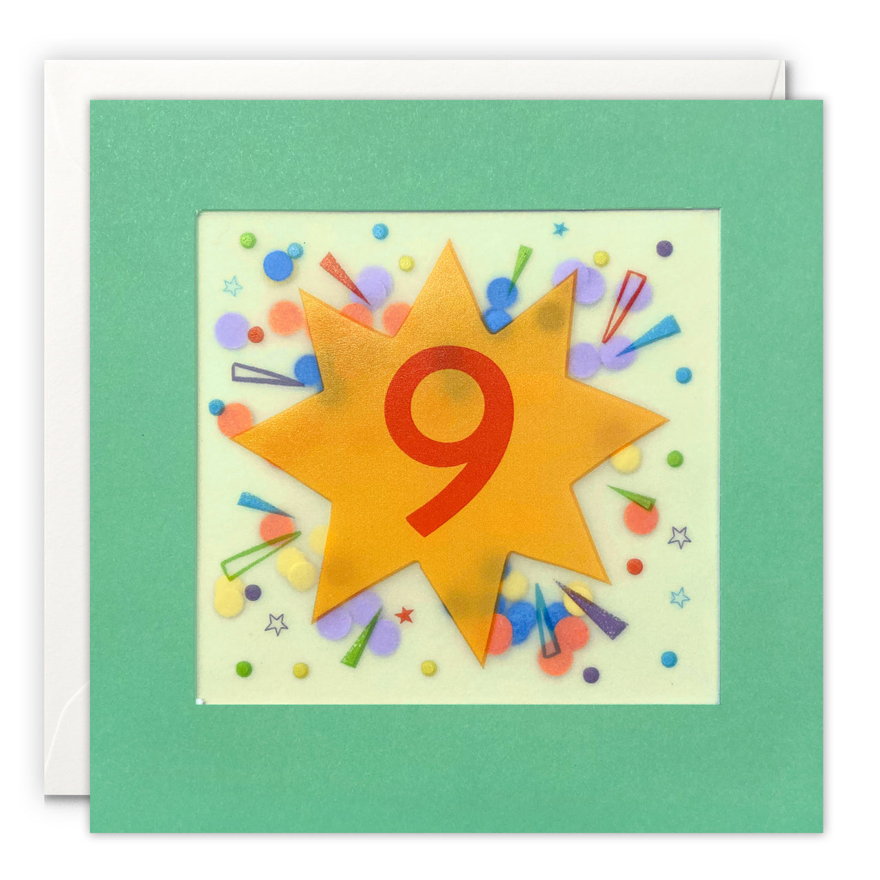 PP3773 - Age 9 Star Paper Shakies Card