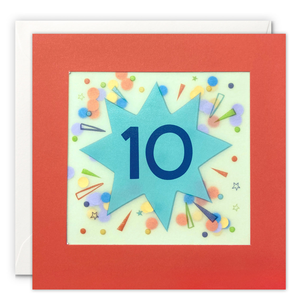 PP3774 - Age 10 Star Paper Shakies Card